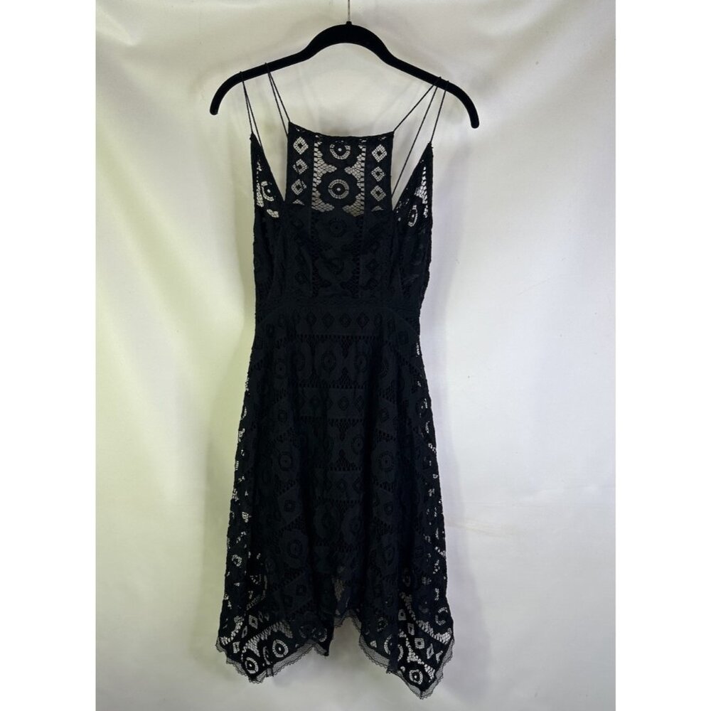 Free People Black Eyelet Handkerchief Sharkbite Eyelet Dress